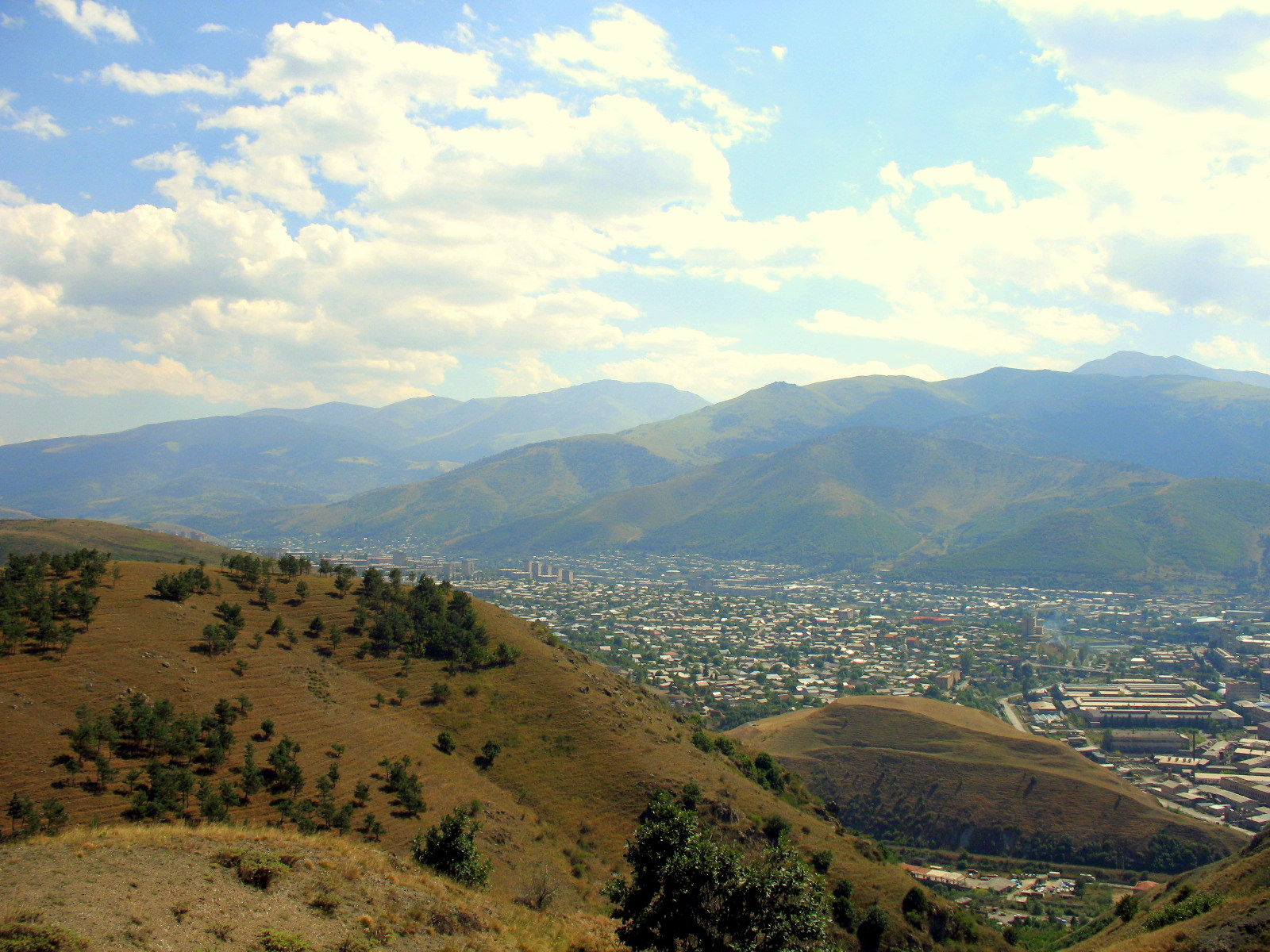 Vanadzor mountain city view